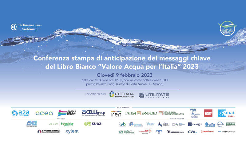 Conferenza stampa di anticipazione dei risultati del Libro Bianco Valore Acqua per l'Italia