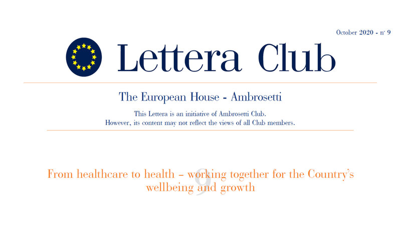 Lettera Club Europe 9 – From healthcare to health – working together for the country’s wellbeing and growth
