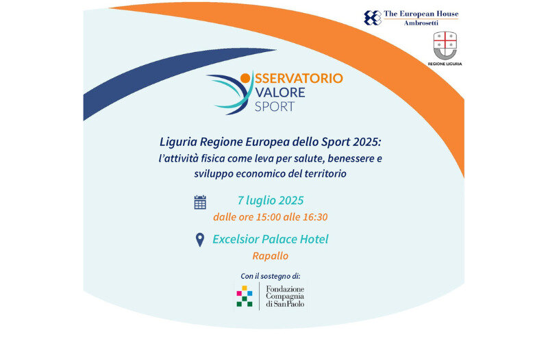 L'Osservatorio Valore Sport al Forum Liguria 2030