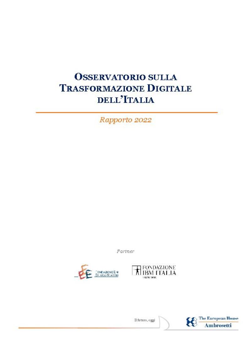 Osservatorio sulla Trasformazione Digitale dell'Italia 2022 - Rapporto 