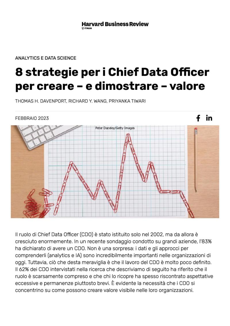 8 strategie per i Chief Data Officer per creare – e dimostrare – valore