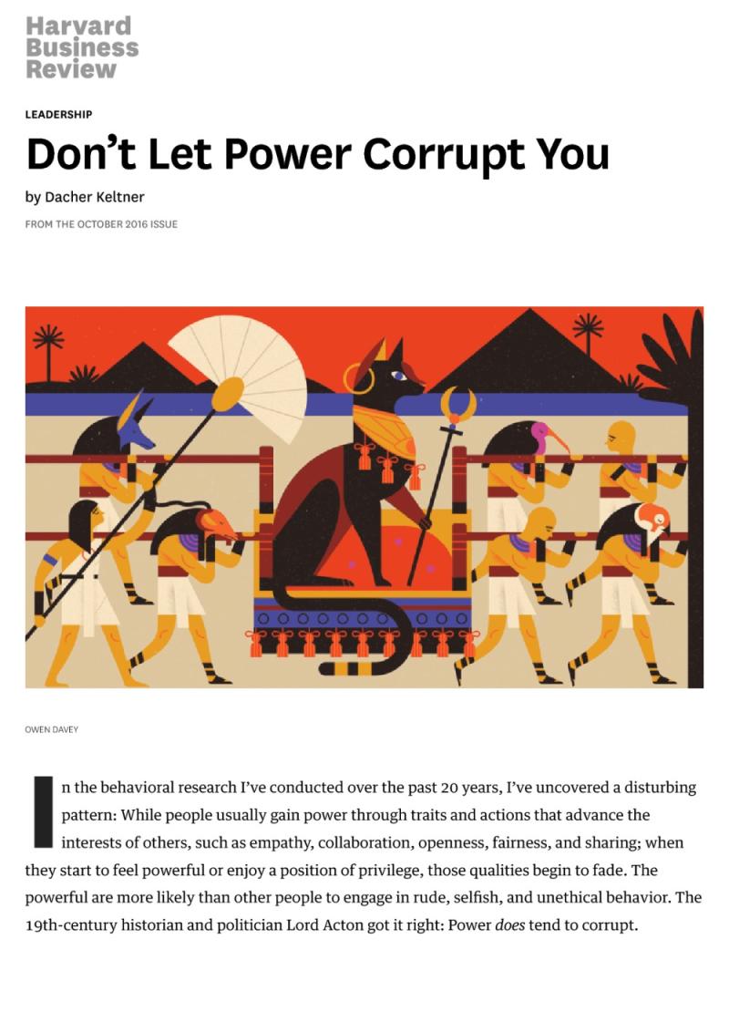 Don't Let Power Corrupt You