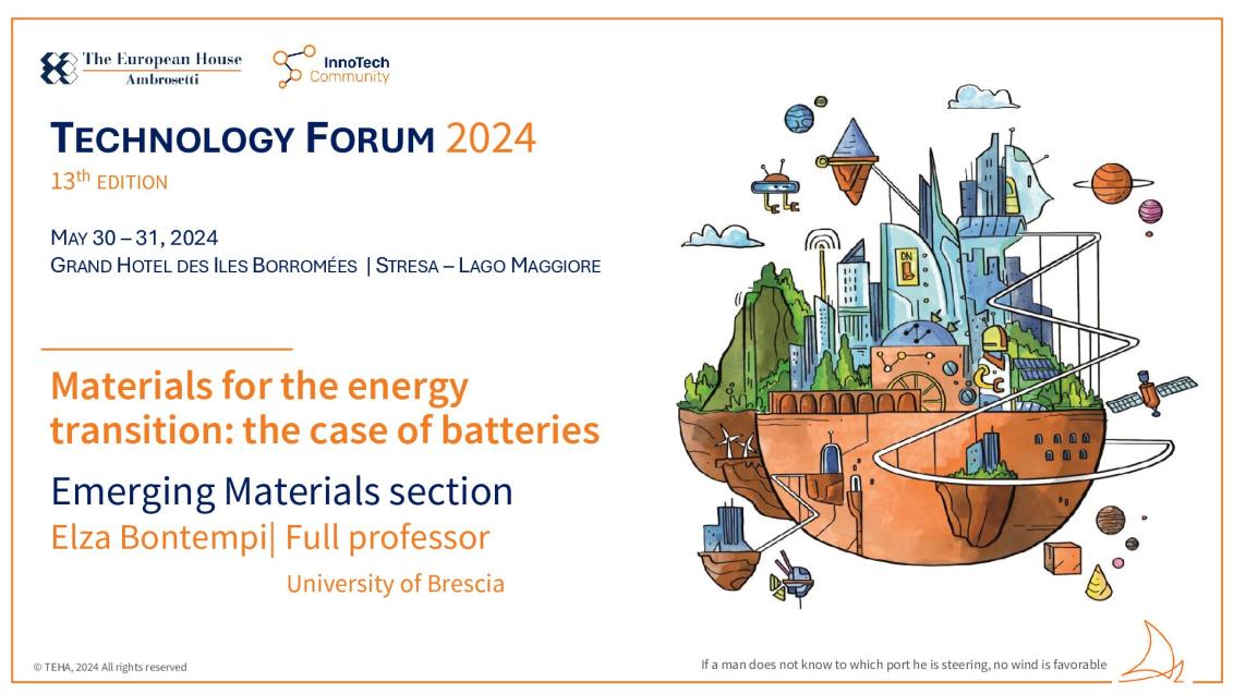 Presentazione di Elza Bontempi - Tech Forum 2024