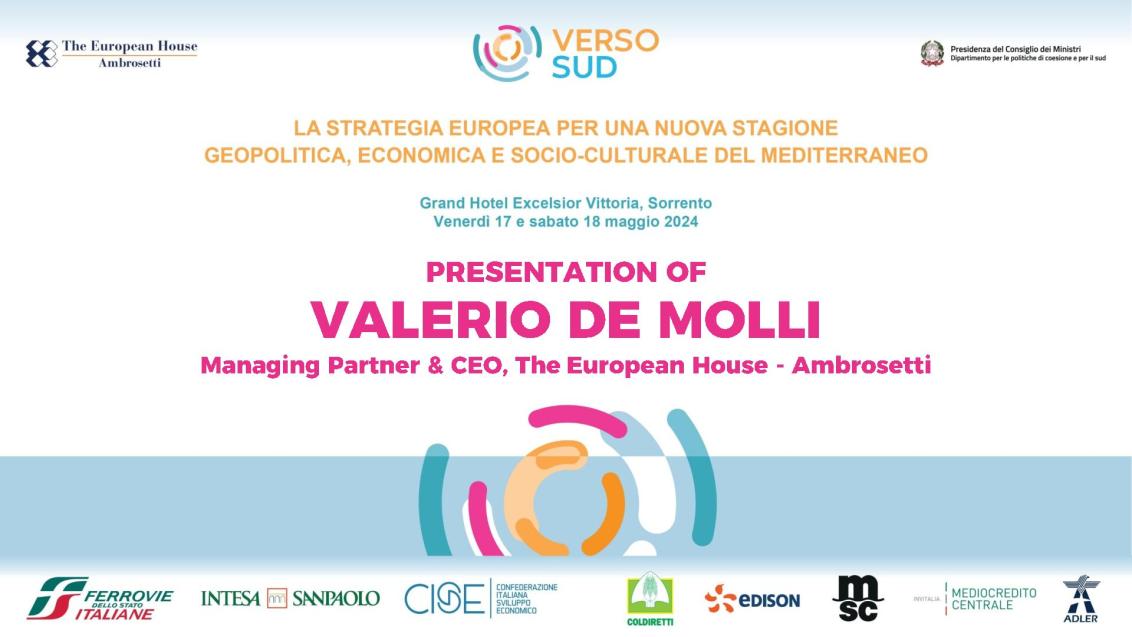 Presentation by Valerio De Molli - Verso Sud 2024