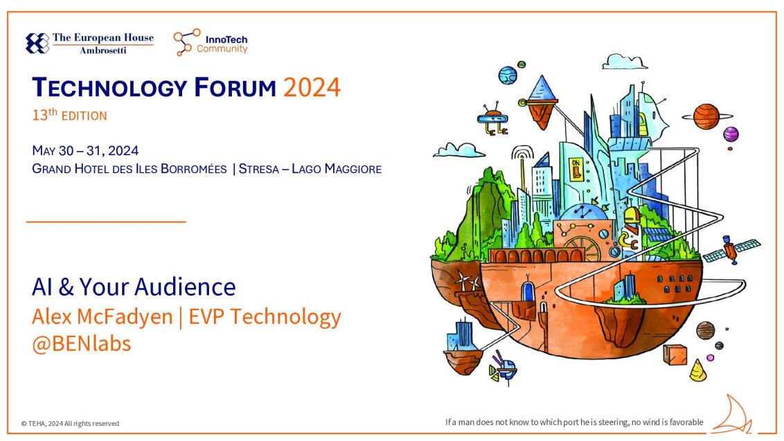 Presentation by Alex McFadyen - Tech Forum 2024