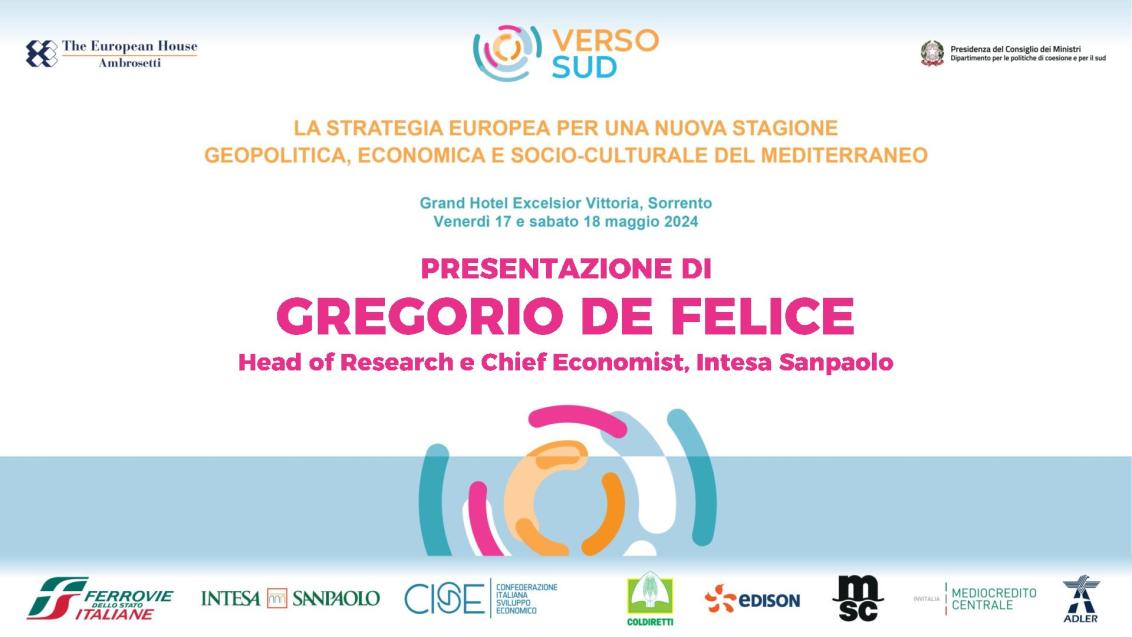 Presentation by Gregorio De Felice - Verso Sud 2024