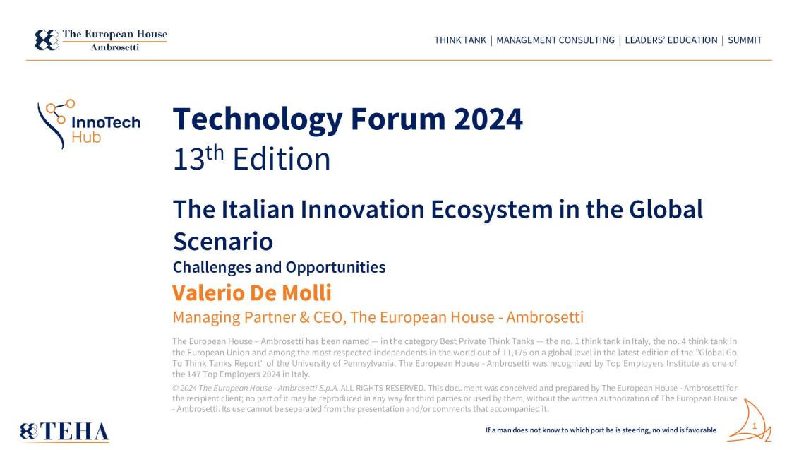 Presentation by Valerio De Molli - Tech Forum 2024