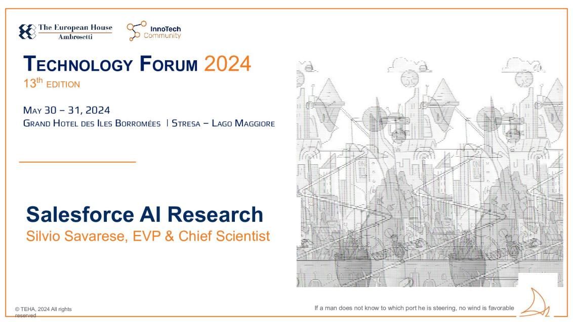 Presentation by Silvio Savarese - Tech Forum 2024