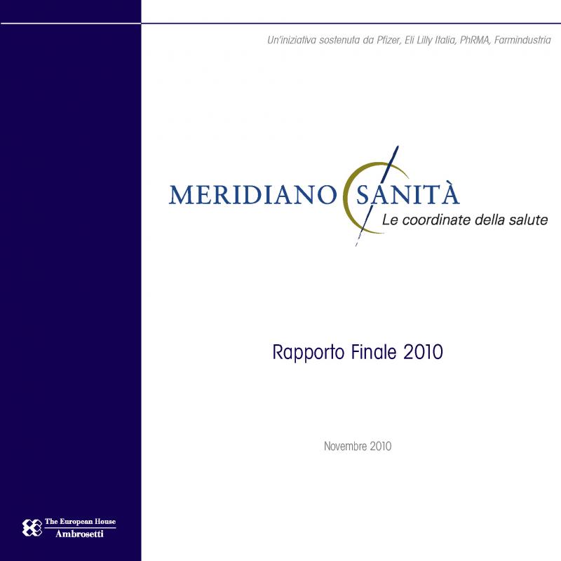 Meridiano Sanità 2010 - Rapporto Finale