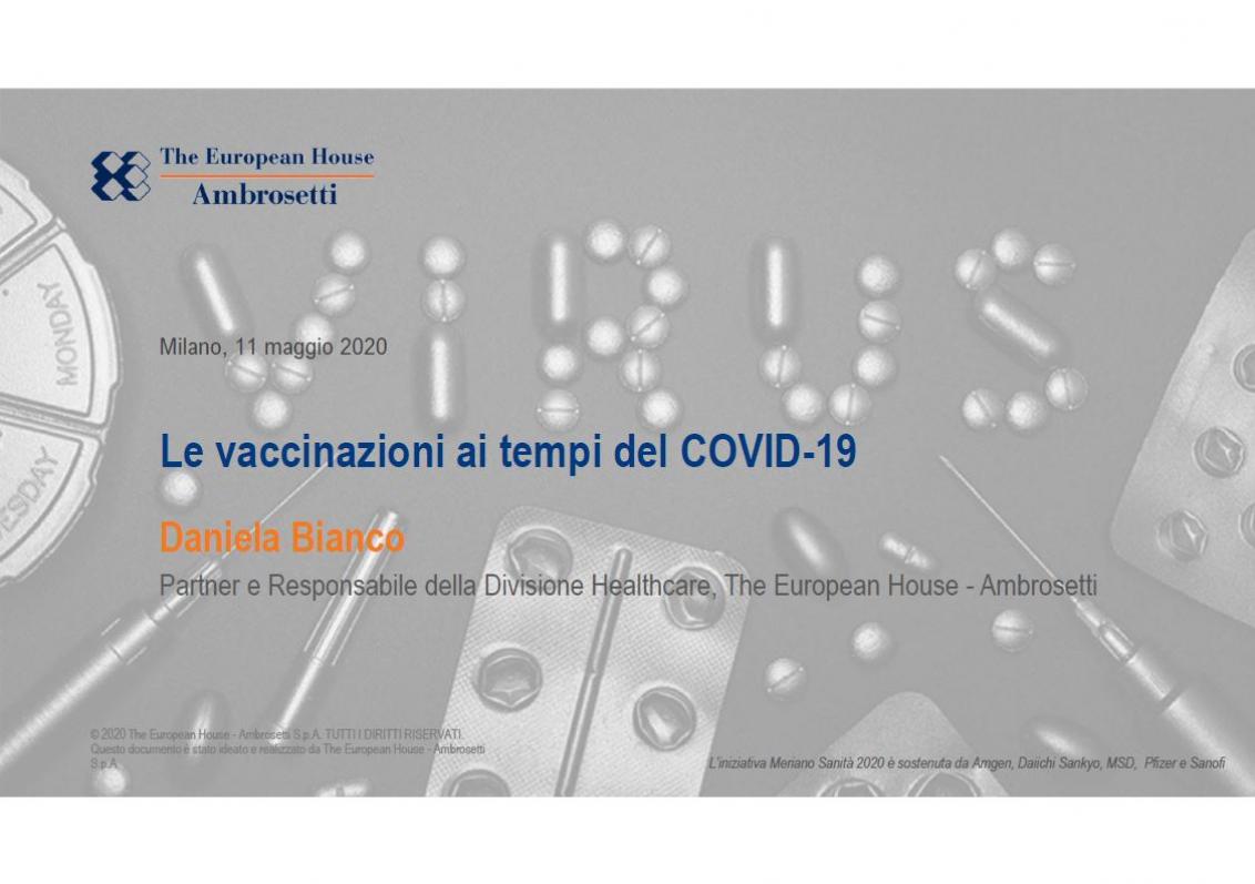 Le vaccinazioni ai tempi del COVID-19