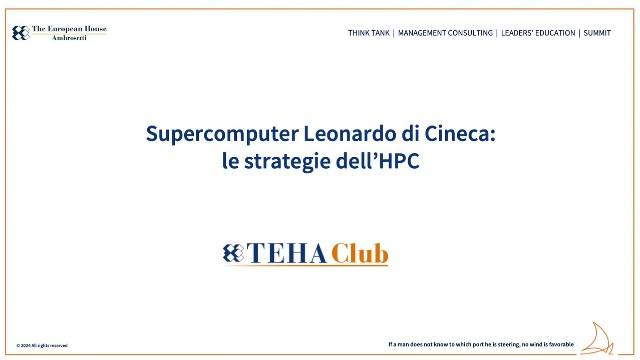 Il supercomputer Leonardo: strategie dell’High Performance Computing