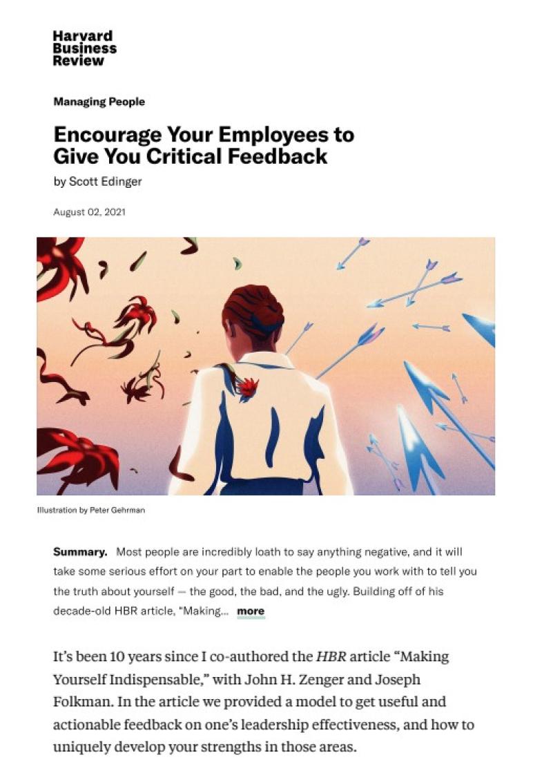 Encourage Your Employees to Give You Critical Feedback