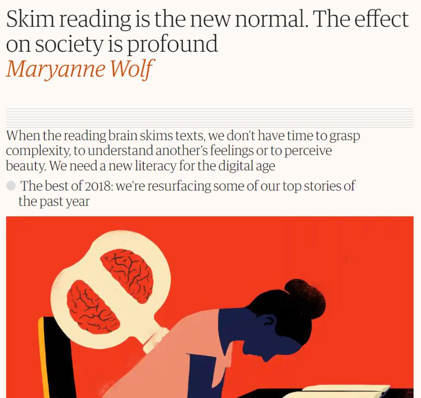 Skim reading is the new normal. The effect on society is profound