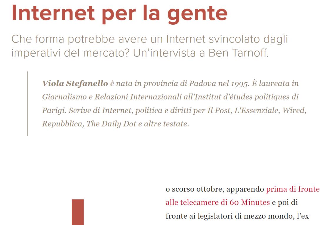 Internet per la gente