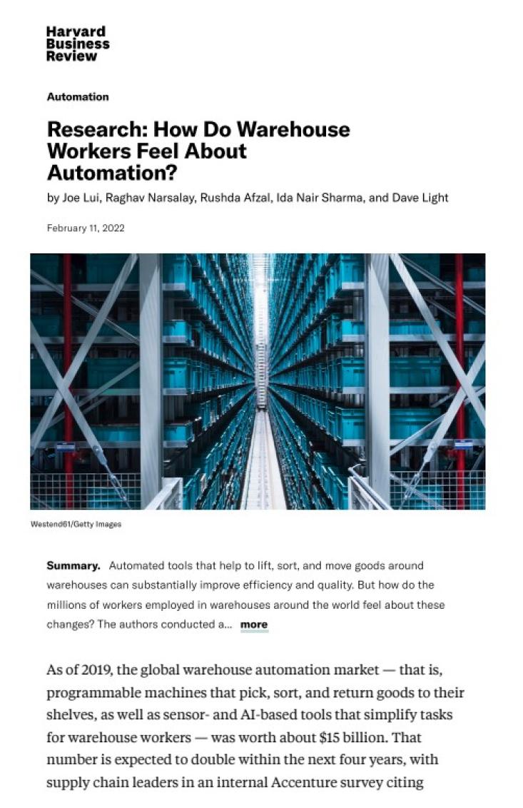 Research: How Do Warehouse Workers Feel About Automation?
