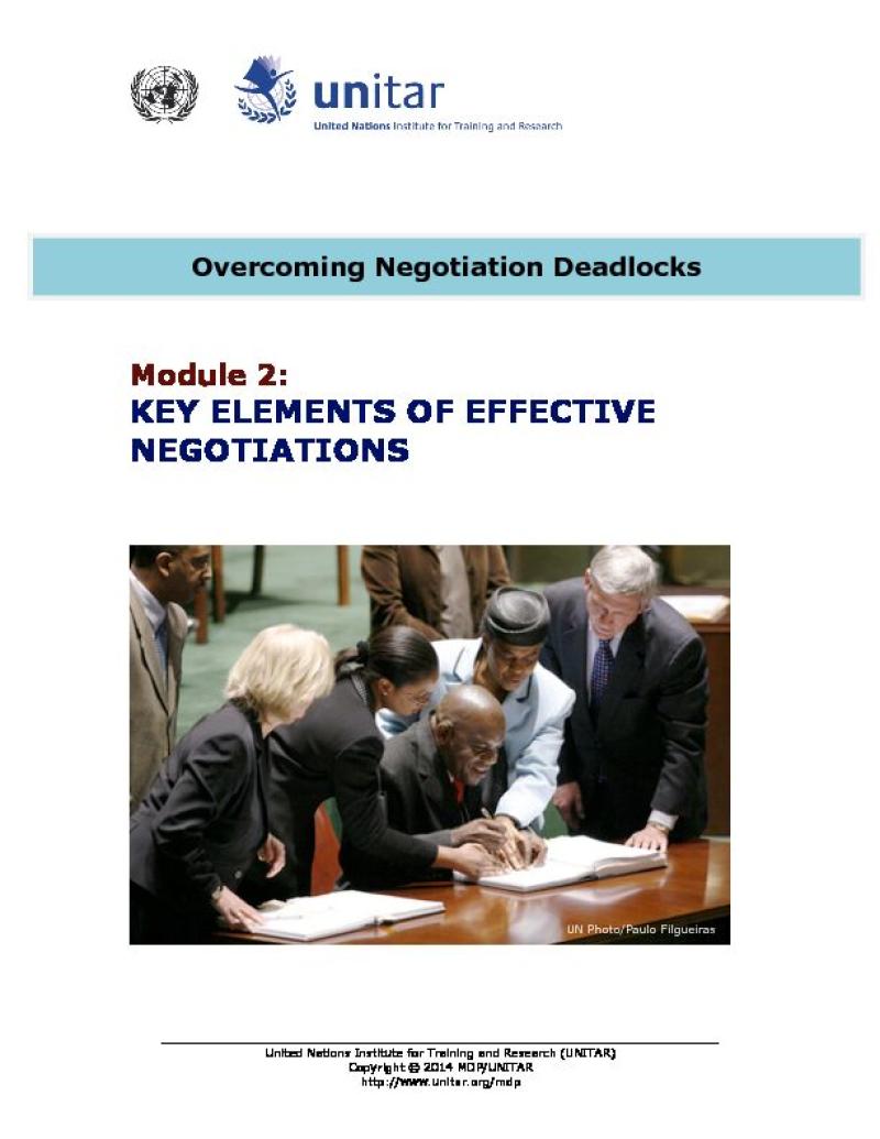 Key elements of effective negotiations