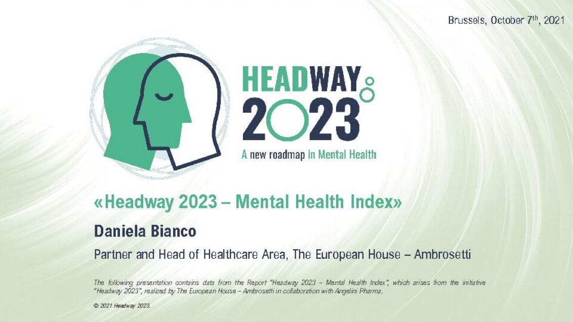 Headway 2023. Mental Health Index - Presentazione di Daniela Bianco