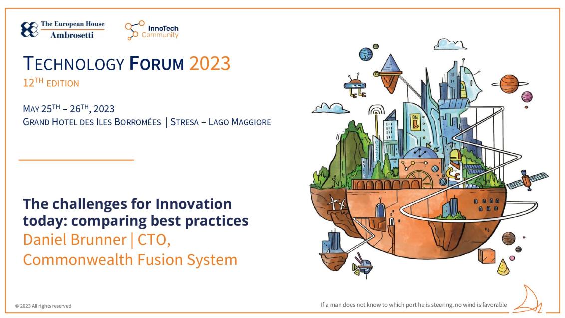 Presentation by Daniel Brunner - Tech Forum 2023