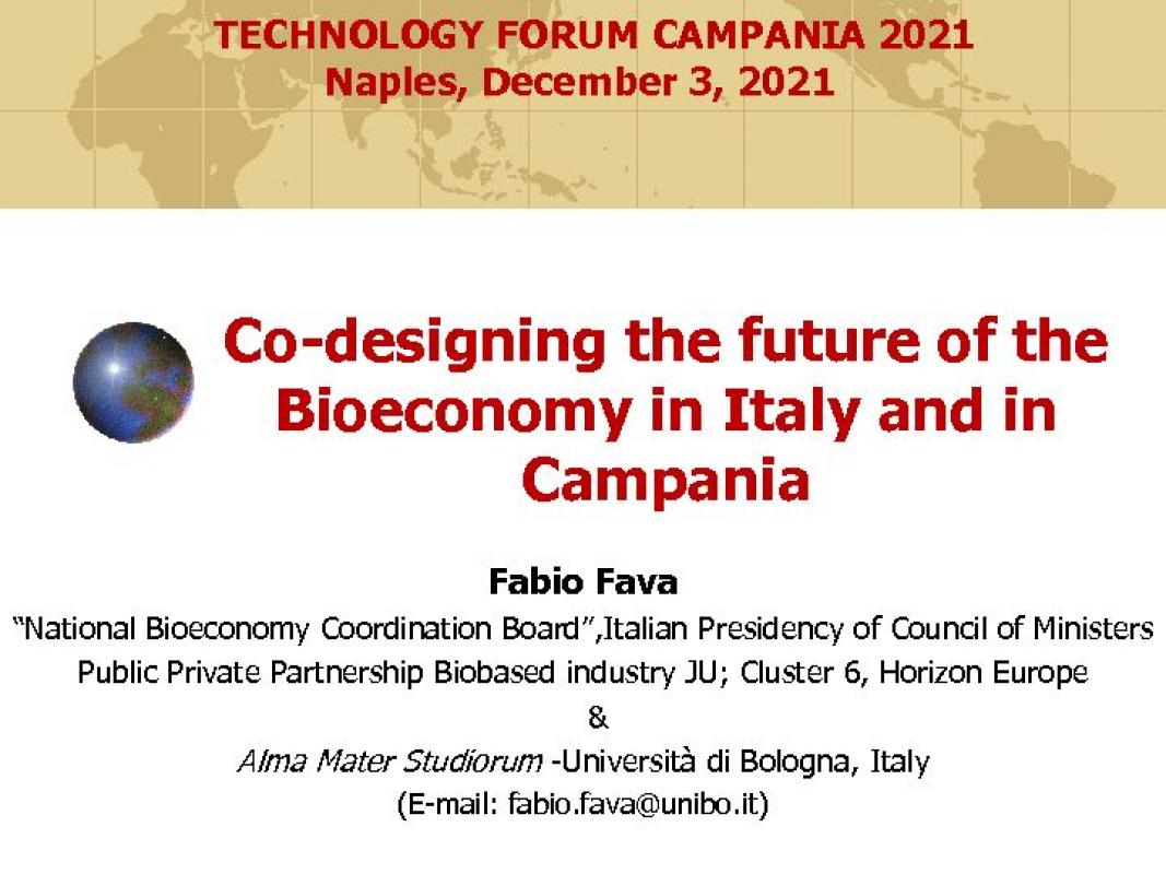 Presentazione di Fabio Fava - Technology Forum Campania 2021 