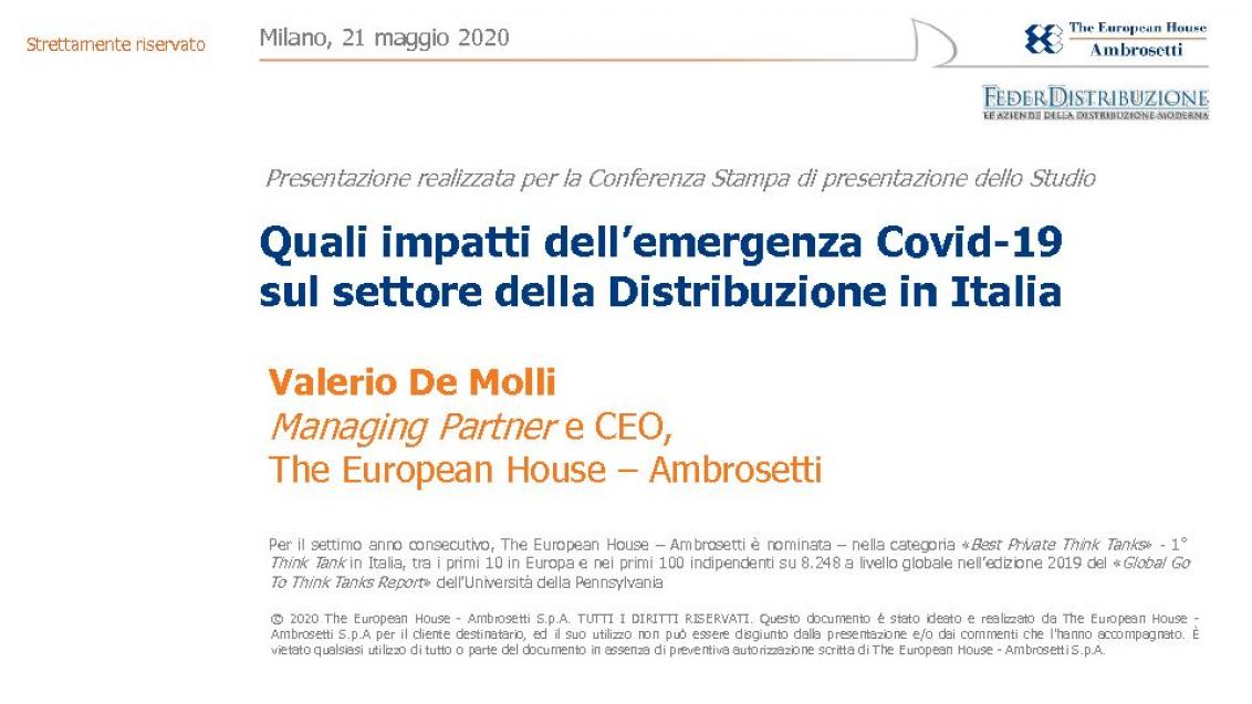 Quali impatti dell’emergenza Covid-19  sul settore della Distribuzione in Italia 