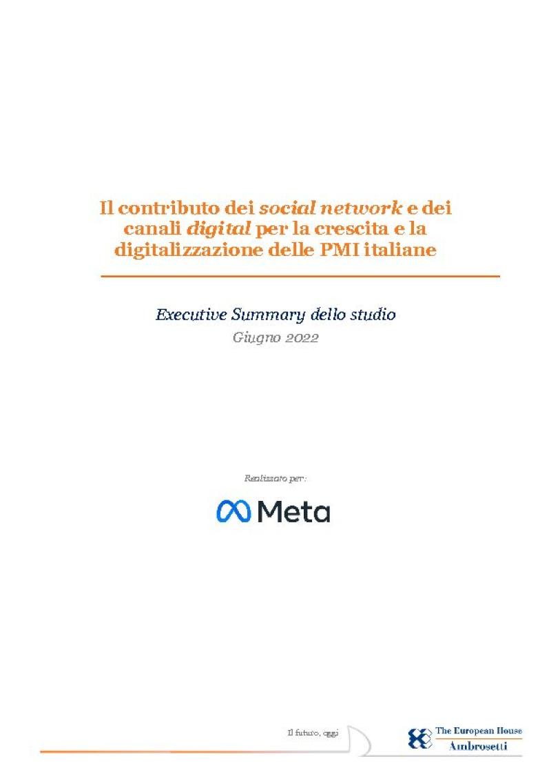 Executive Summary - Il contributo dei social network e dei canali digital per la crescita e la digitalizzazione delle PMI italiane