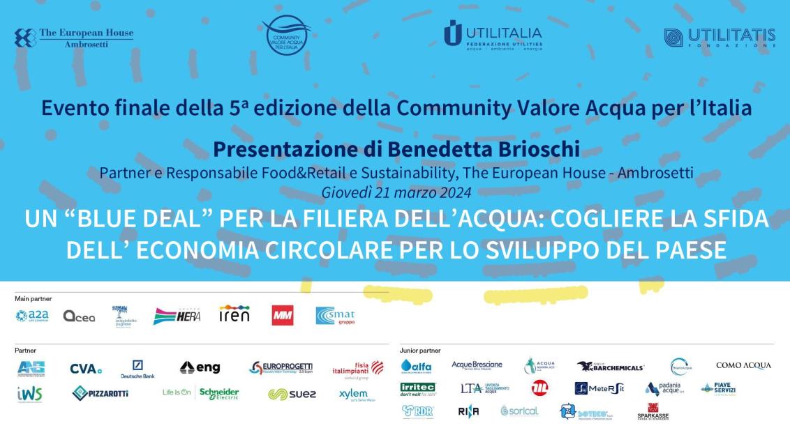 Presentazione di Benedetta Brioschi - Circular Water - Valore Acqua 2024