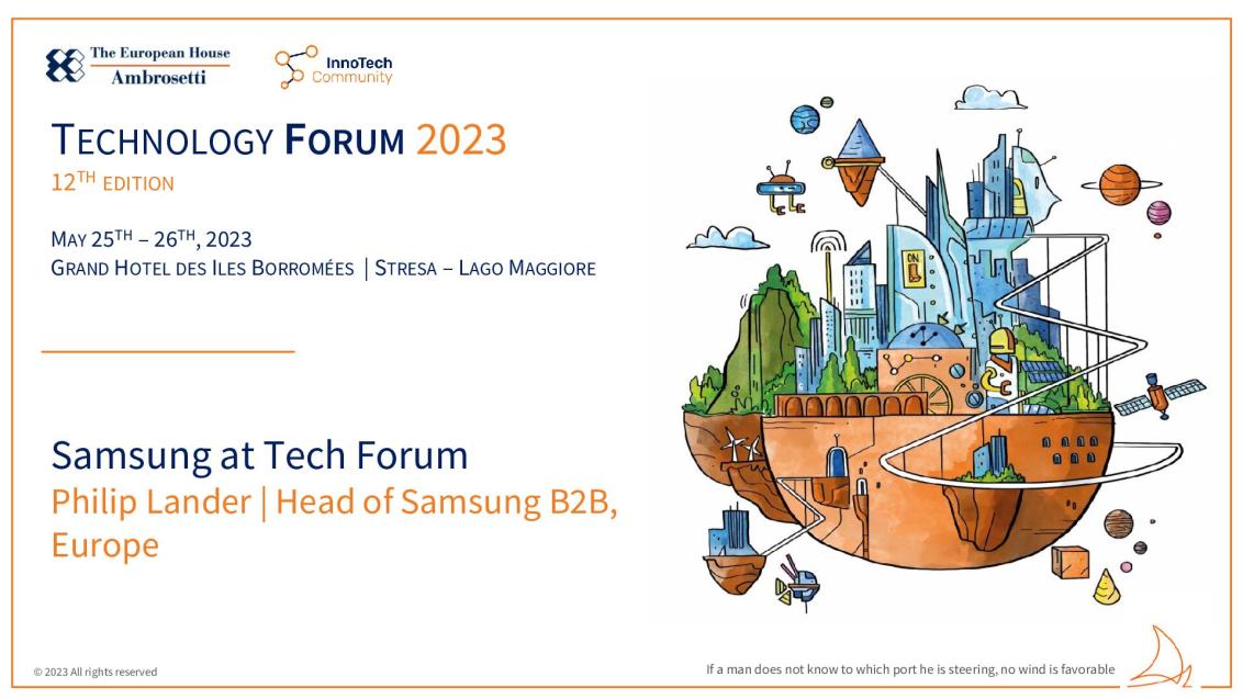 Presentation by Philip Lander - Tech Forum 2023