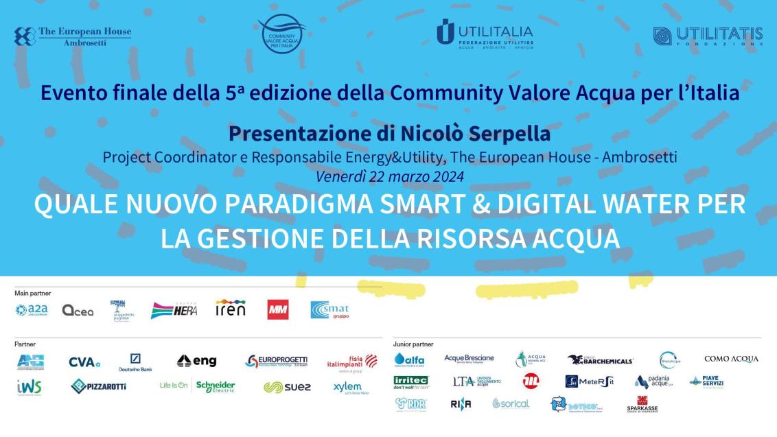 Presentazione di Nicolò Serpella - Smart Water - Valore Acqua 2024