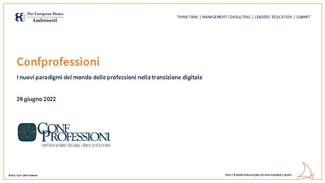 Position Paper - I nuovi paradigmi delle professioni nella transizione digitale