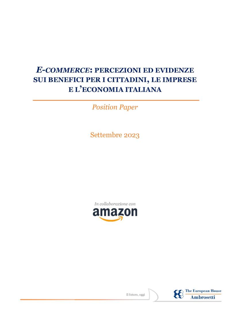 E-commerce: percezioni ed evidenze sui benefici per i cittadini, le imprese e l’economia italiana