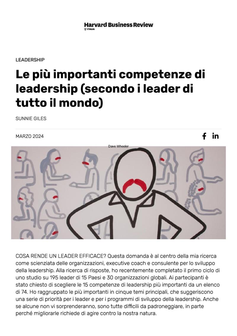 Le più importanti competenze di leadership (secondo i leader di tutto il mondo)