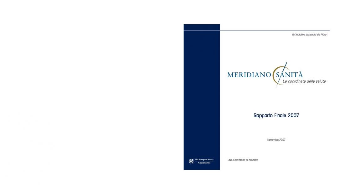Meridiano Sanità 2007 - Rapporto finale