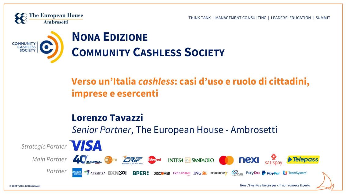 Presentazione di Lorenzo Tavazzi - Community Cashless Society 2024