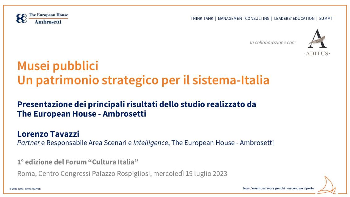 Musei pubblici. Un patrimonio strategico per il sistema-Italia