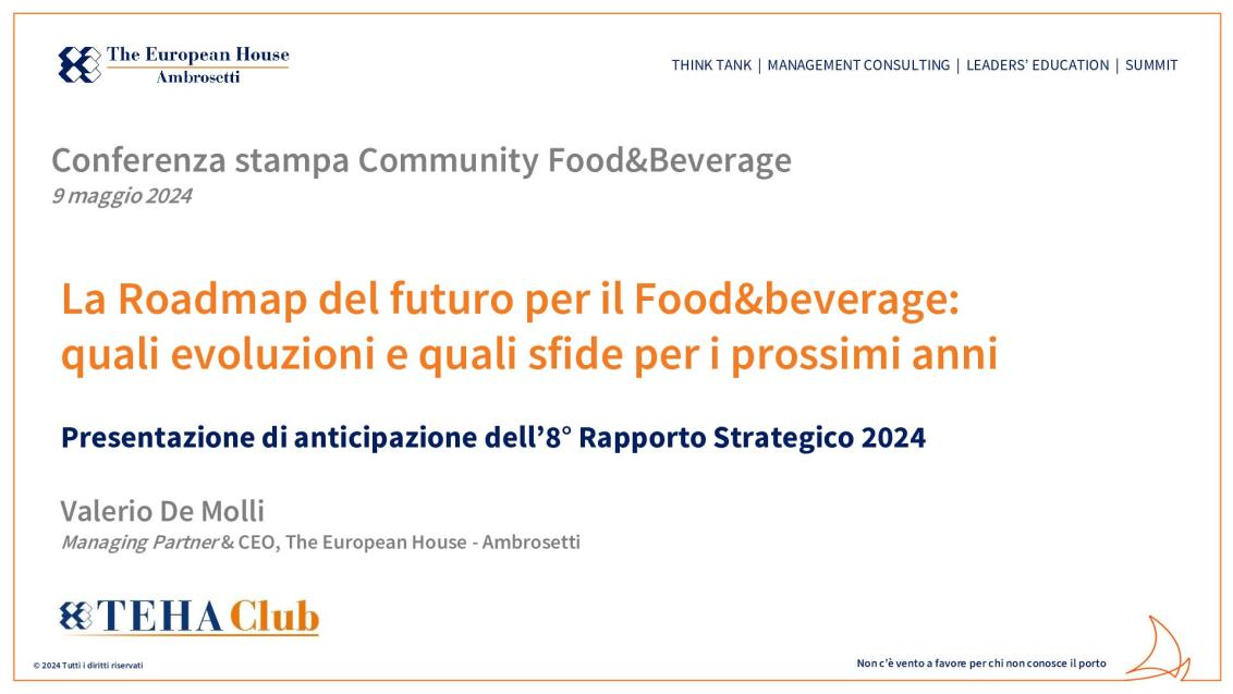 Presentazione Valerio De Molli - Conferenza Stampa Forum Food 2024