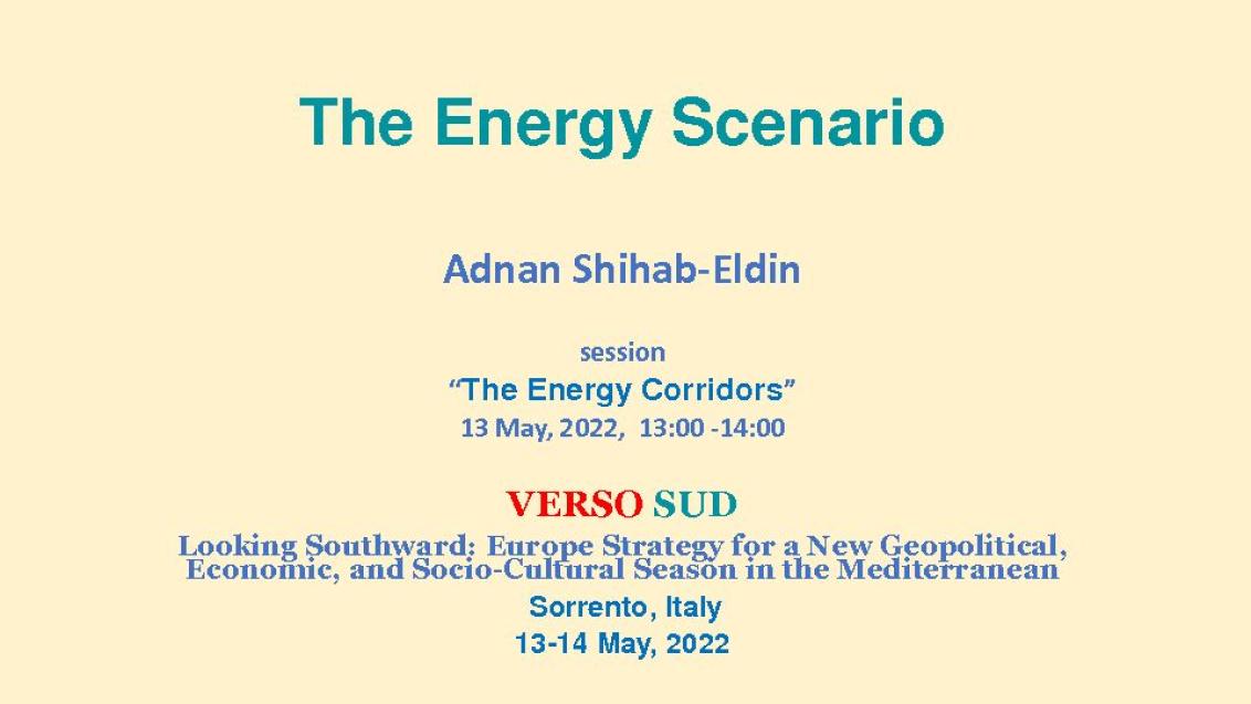 Presentation by Adnan Shihab-Eldin - 2022 Verso Sud 