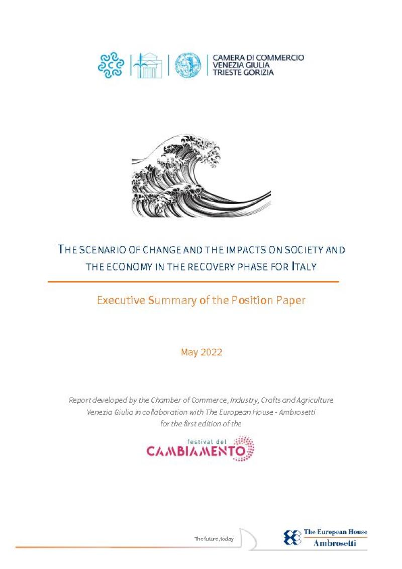Executive Summary - The scenario of change and the impacts on society and the economy in the recovery phase for Italy