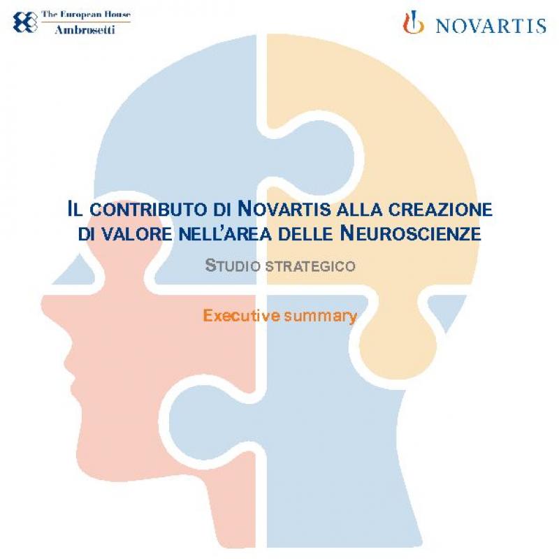 Il contributo di Novartis alla creazione di valore nell'area delle neuroscienze - Executive Summary