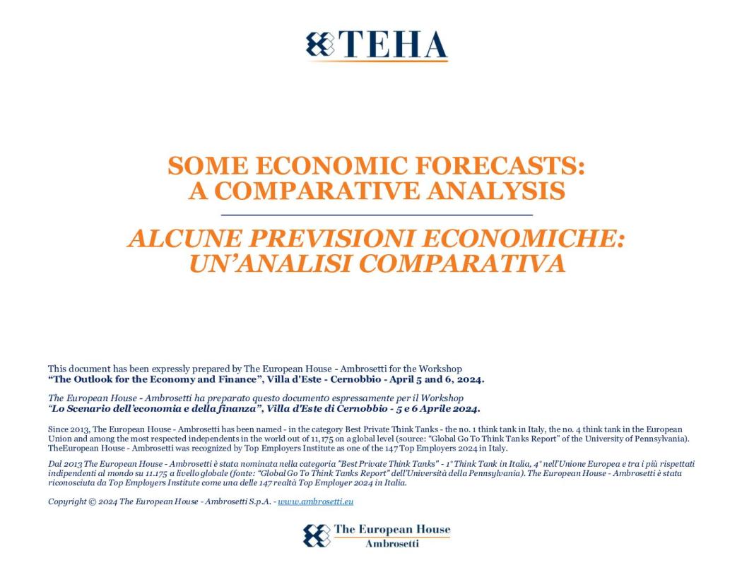 Some economic forecasts: a comparative analysis - Finance 2024