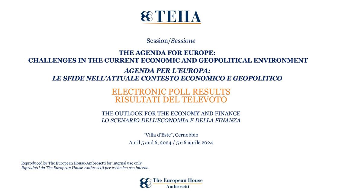 Workshop 2024 - Electronic poll results: The Agenda for Europe, challenges in the current economic and geopolitical environment