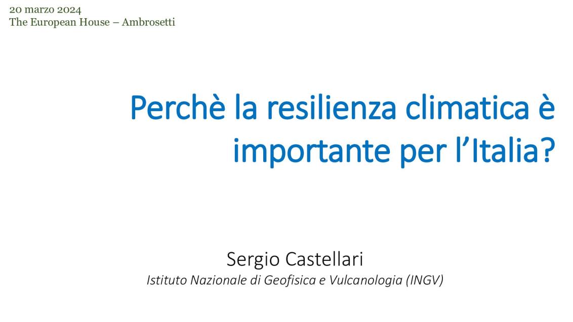 Perchè la resilienza climatica è importante per l’Italia? 