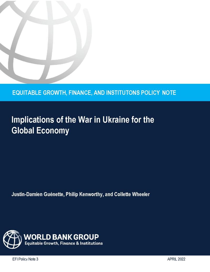 Implications of the war in Ukraine for the global economy