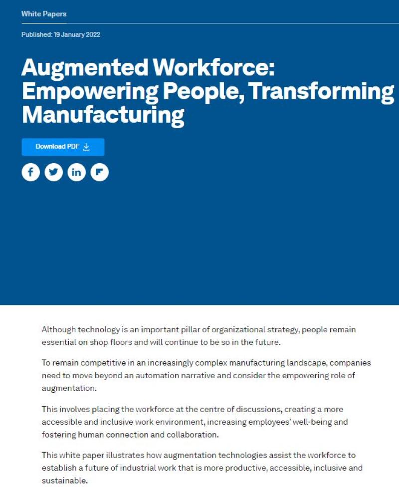 Augmented workforce: empowering people, transforming manufacturing