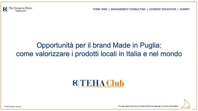 Opportunità per il brand Made in Puglia: come valorizzare i prodotti locali in Italia e nel mondo