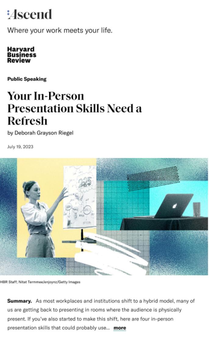 Your In-Person Presentation Skills Need a Refresh