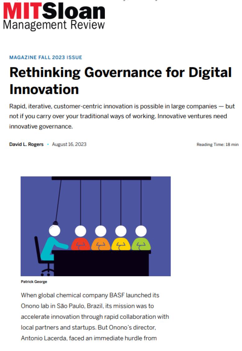 Rethinking Governance for Digital Innovation