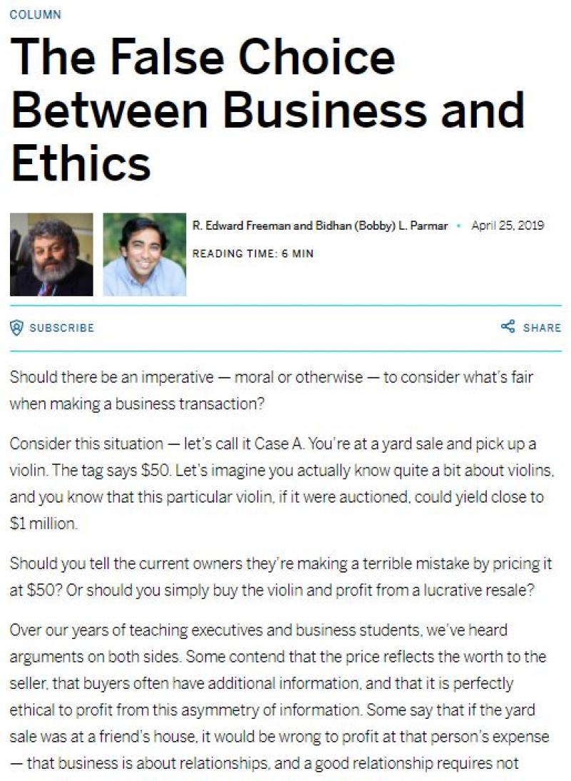 The false choice between business and ethics