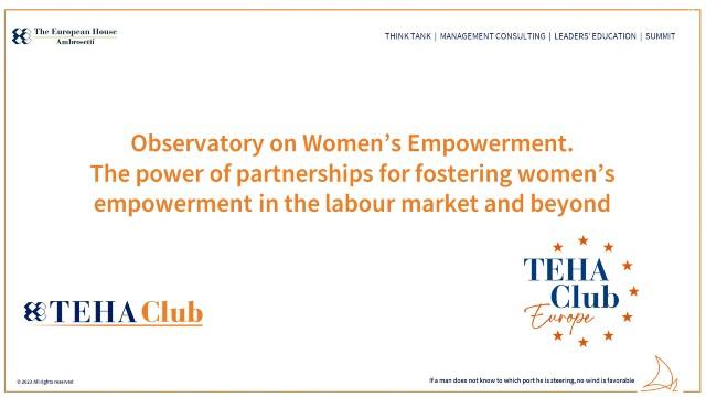 Osservatorio Women’s Empowerment. Il potere delle partnership per promuovere l’empowerment femminile